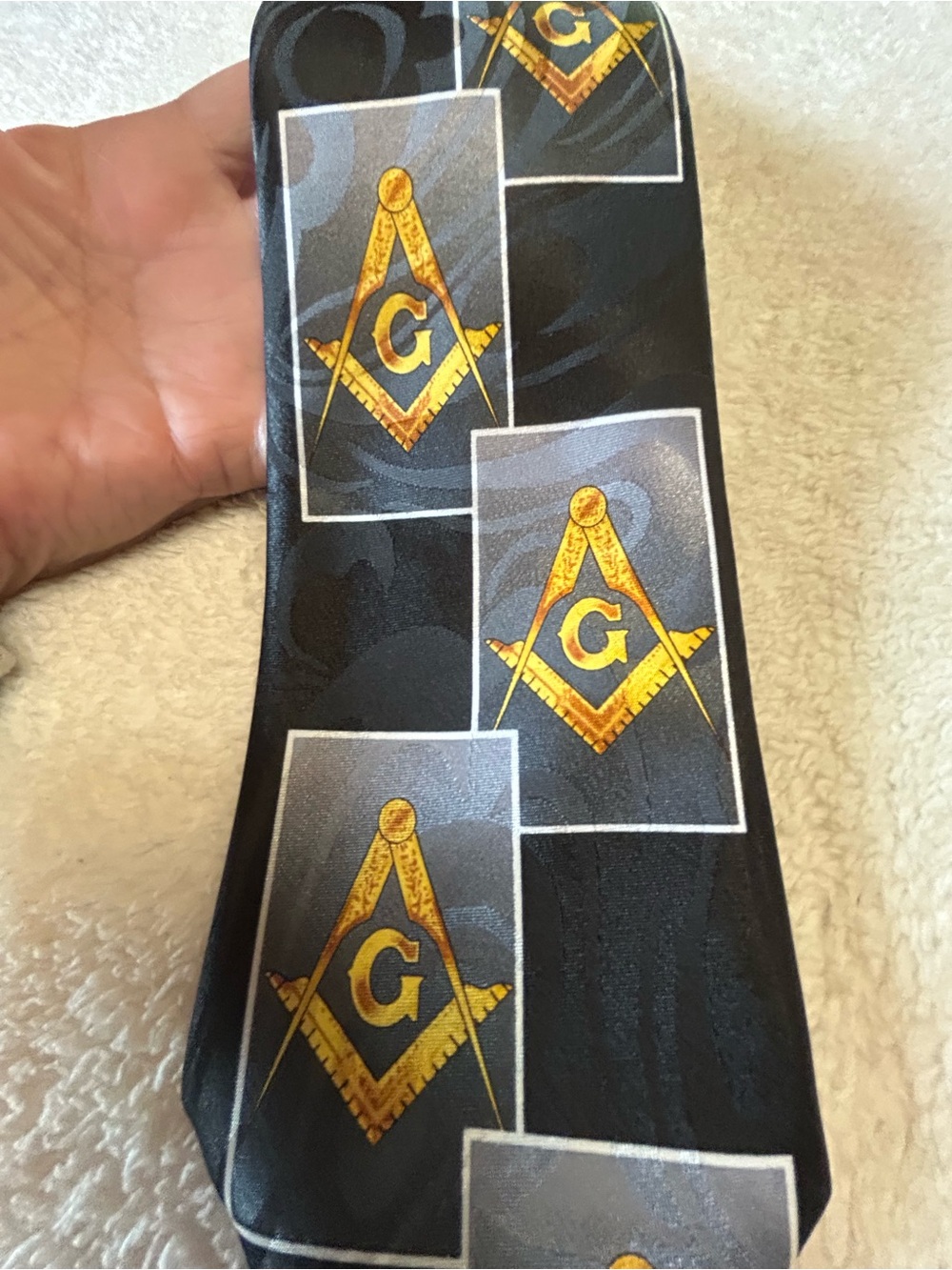 🎁3 for $30 - Masonic Emblem Necktie